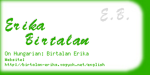 erika birtalan business card